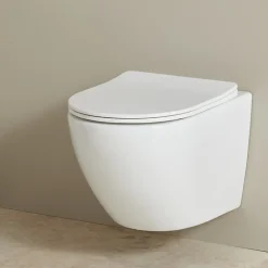 Cuvette suspendue sans bride avec abattant slim - Ceres