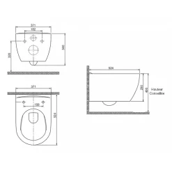 Cuvette suspendue sans bride avec abattant slim - Ceres
