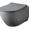 Cuvette suspendue sans bride Gris mat - Knidos
