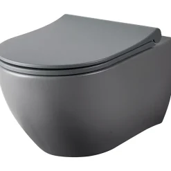 Cuvette suspendue sans bride Gris mat - Knidos