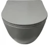 Cuvette suspendue sans bride KELOS Flush Gris Clair avec abattant