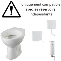Cuvette WC à alimentation indépendante sortie verticale Atlas