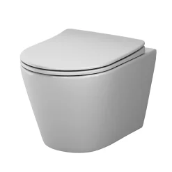 Cuvette WC Suspendu Blanc Toilette Suspendu FlashClean WC sans rebord avec couvercle de siège SoftClose, CXB1701SC Blanc AM.PM