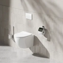 Cuvette WC Suspendu Blanc Toilette Suspendu FlashClean WC sans rebord avec couvercle de siège SoftClose, CXB1701SC Blanc AM.PM