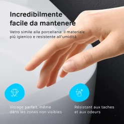Cuvette WC Suspendu Blanc Toilette Suspendu FlashClean WC sans rebord avec couvercle de siège SoftClose, CXB1701SC Blanc AM.PM