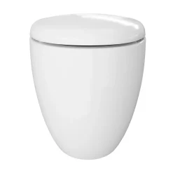 Cuvette WC suspendu en céramique, l.37,5 x H.36,5 x P.50 cm, blanc, effet Vortex, GoodHome Kentia