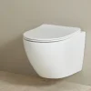 Cuvette WC suspendu gain de place 49 cm sans bride blanc brillant - Corolla