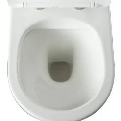 Cuvette WC suspendu gain de place 49 cm sans bride blanc brillant - Corolla