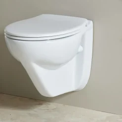 Cuvette WC suspendu PMR surélevée sans bride - AUSTIN