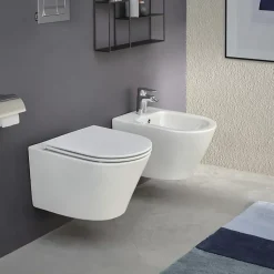 Cuvette WC suspendu sans bride JACOB DELAFON Rodin+ avec abattant