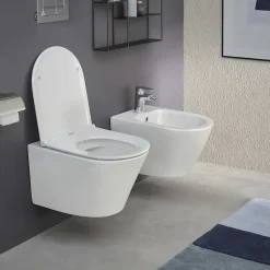 Cuvette WC suspendu sans bride JACOB DELAFON Rodin+ avec abattant