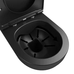 Cuvette WC suspendu sans bride GoodHome Cavally coloris noir