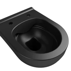 Cuvette WC suspendu sans bride GoodHome Cavally coloris noir