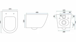 Cuvette Wc Suspendue Rea Carlo Mini Rimless Ecru