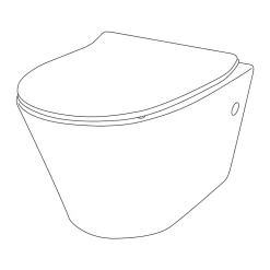 Cuvette WC suspendue sans bride, effet Vortex, GoodHome Fuerte