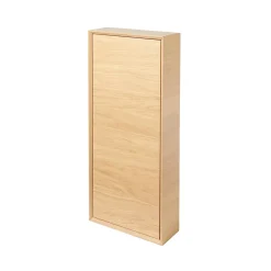 Demi colonne de salle de bains faible profondeur GoodHome Avela placage chêne L.40 x H.90 cm x P.15