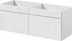 Double meuble sous vasque à suspendre ICONIC blanc 120 cm