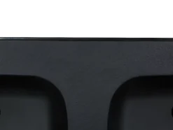 Double vasque à encastrer en résine effet pierre - Noir - L120 x l46 cm - ATIWA