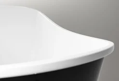 Double vasque murale 153x45x15cm en fonte minérale - blanc mat - TWG231