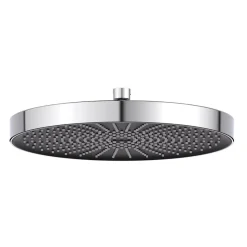 Douche de tête 1 jet ronde, diamètre 30 cm, noir/chrome (SATBSHS81)