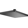 Douche de tête autonettoyante en ABS - D2517 - 25x17cm - couleur noir mat ou chrome Noir mat