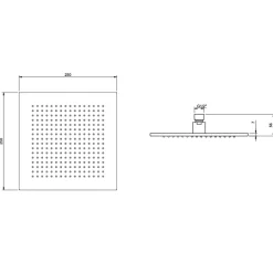 Douche de tête VILLEROY ET BOCH Universal rectangle Noir mat