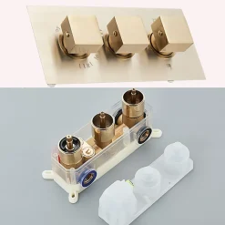Douche Luxe Encastrée dorée en laiton