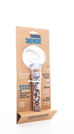 Douchette 1 jet avec billes Mineral Shower diam. 8 cm