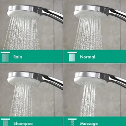 Douchette 4 jets chromé Hansgrohe Croma 100