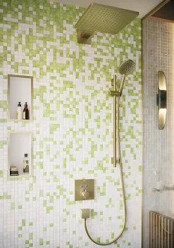 Douchette à main 3 jets, bronze brossé, Hansgrohe Raindance Select S 120