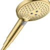 Douchette à main 3 jets, doré poli, Hansgrohe Raindance Select S 120