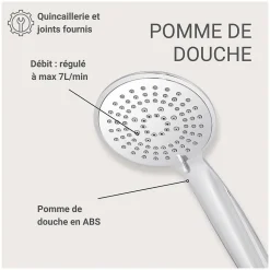 Douchette chromée 5 jets OLYNA