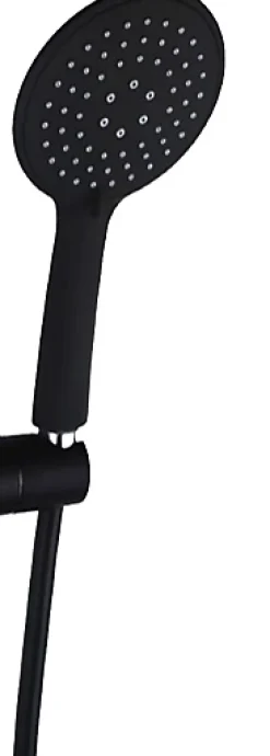 Douchette Duo Slim 5 jets avec éco-régulateur intégré, noir, MTK FranFlex