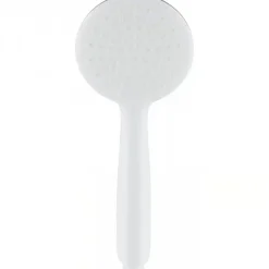 Douchette extra-plate blanche et chrome picots de sortie en silicone anti-calcaire SANINDUSA Basic 105