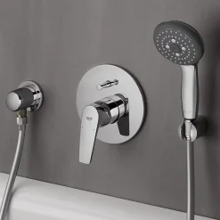 Douchette ronde 3 jets, chrome, Grohe Vitalio Start 100