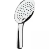 Douchette ronde 3 jets effet pluie effet pluie intense et effet massage sorties d'eau anti-calcaire SANINDUSA Digit 105 chromé
