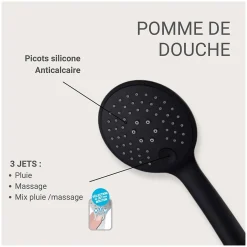 Douchette ronde ABS 3 jets NAYA