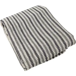 Drap de bain à rayures pur coton 100x150 cm collection BREEZE gris