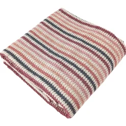 Drap de bain à rayures pur coton 100x150 cm collection BREEZE rose