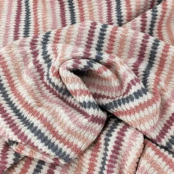Drap de bain à rayures pur coton 100x150 cm collection BREEZE rose