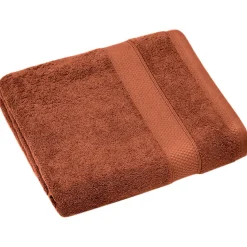 Drap de bain coton 550g/m2 95x140 cm NAÏA orange Argile
