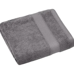 Drap de bain coton 550g/m2 95x140 cm NAÏA gris Ardoise