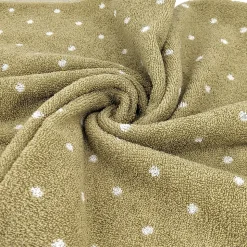 Drap de bain en coton 100x150 cm collection EFFICIENT DOTS vert olive