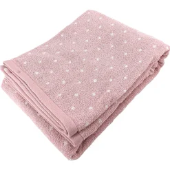 Drap de bain en coton 100x150 cm collection EFFICIENT DOTS rose flamingo