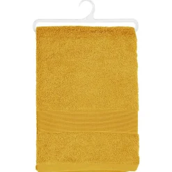 Drap de bain Essentiel - coton 450 gr/m² - jaune moutarde 100x150 cm - Atmosphera