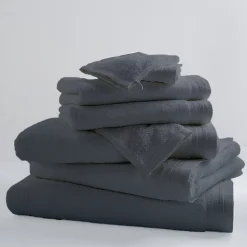 Drap De Bain Uni et Coloré (100x150 cm - Gris anthracite)