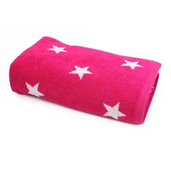 Drap de bain 85x200 cm coton 480g/m2 STARS Rose