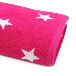 Drap de bain 85x200 cm coton 480g/m2 STARS Rose
