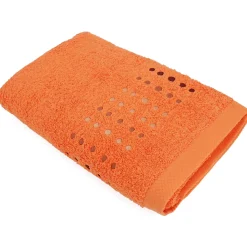 Drap de bain 100x150 cm coton 550g/m2 PURE POINTS Orange Butane