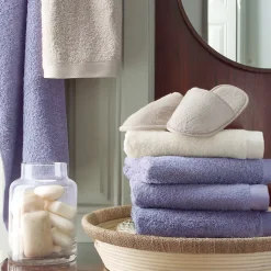 Drap de bain 100x150 cm coton peigné ALBA acier